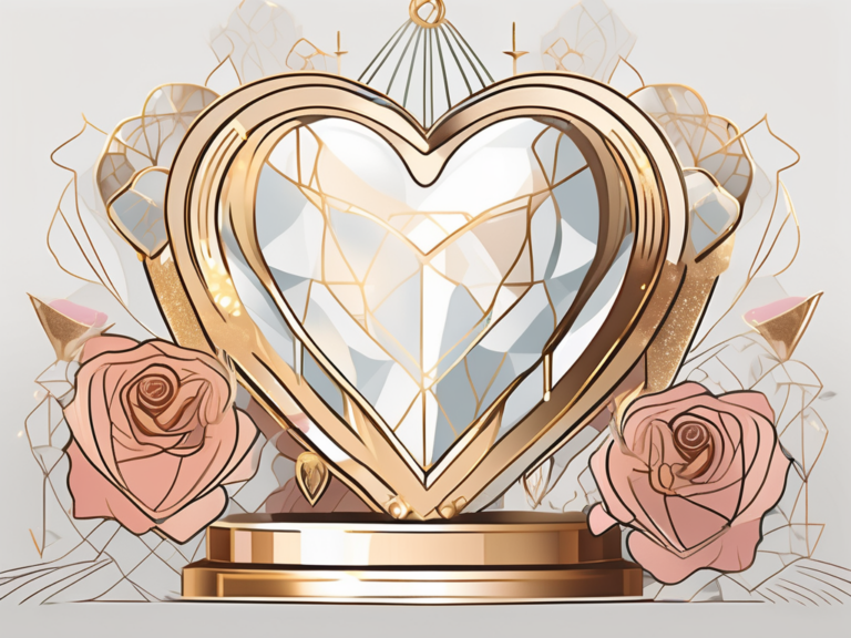 A golden heart in a luxurious setting